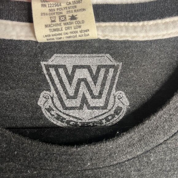 Homage WWE Legends Grey Ultimate Warrior Graphic T Shirt size large - Picture 3 of 6